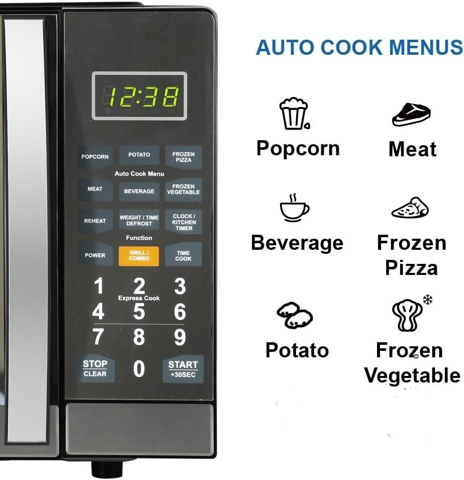 Emerson MWG1191SB Microwave w/ Grill – 1100W, 1.1 Cu Ft, Stainless Steel