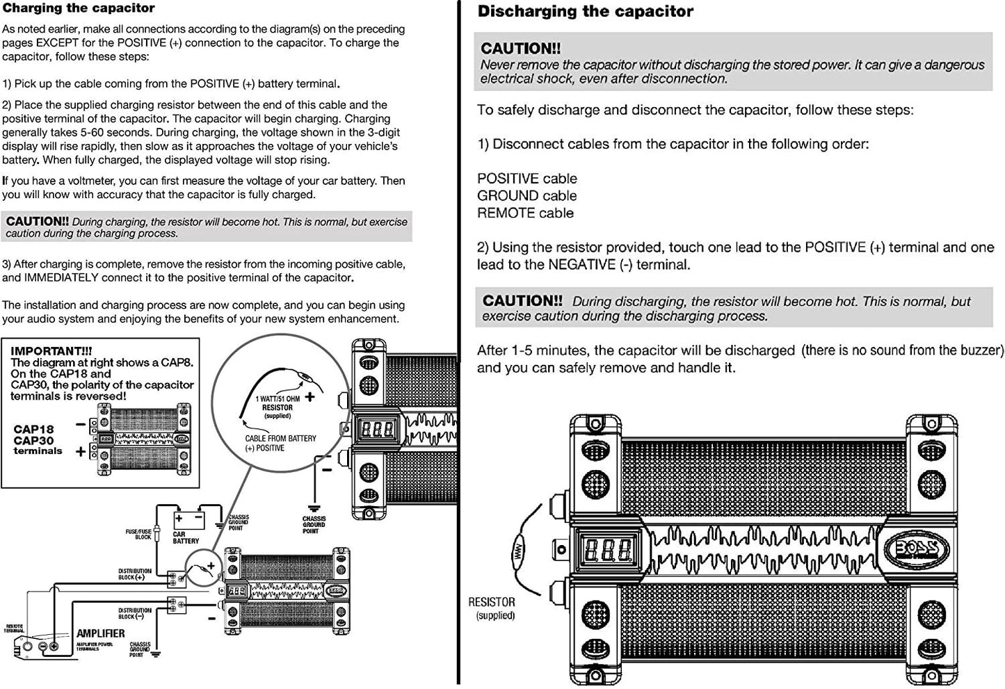BOSS Audio Systems Cap18 18 Farad Car Capacitor Energy Storage