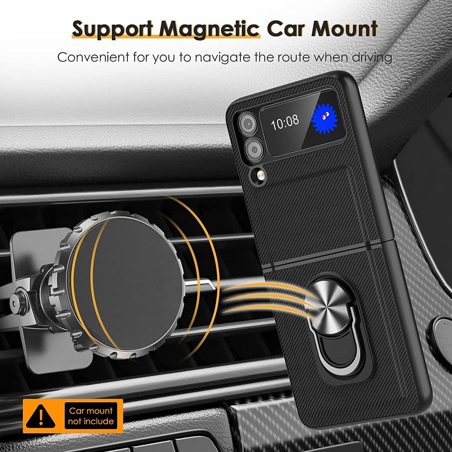 Fewdew Kickstand Galaxy Z Flip 4Z Flip 4 w Hinge Protection