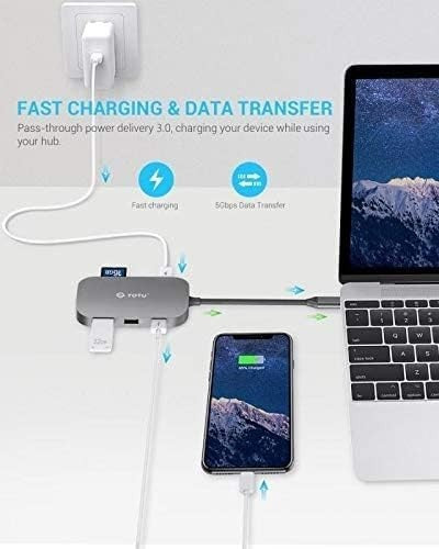 9-in-1 USB-C Hub w/ HDMI, Ethernet, USB 3.0, PD – for MacBook & Type-C Laptops