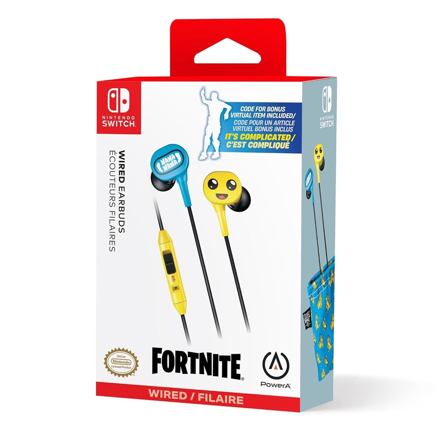 PowerA Wired Earbuds Nintendo Switch Fortnite Peely 35 mm Wired