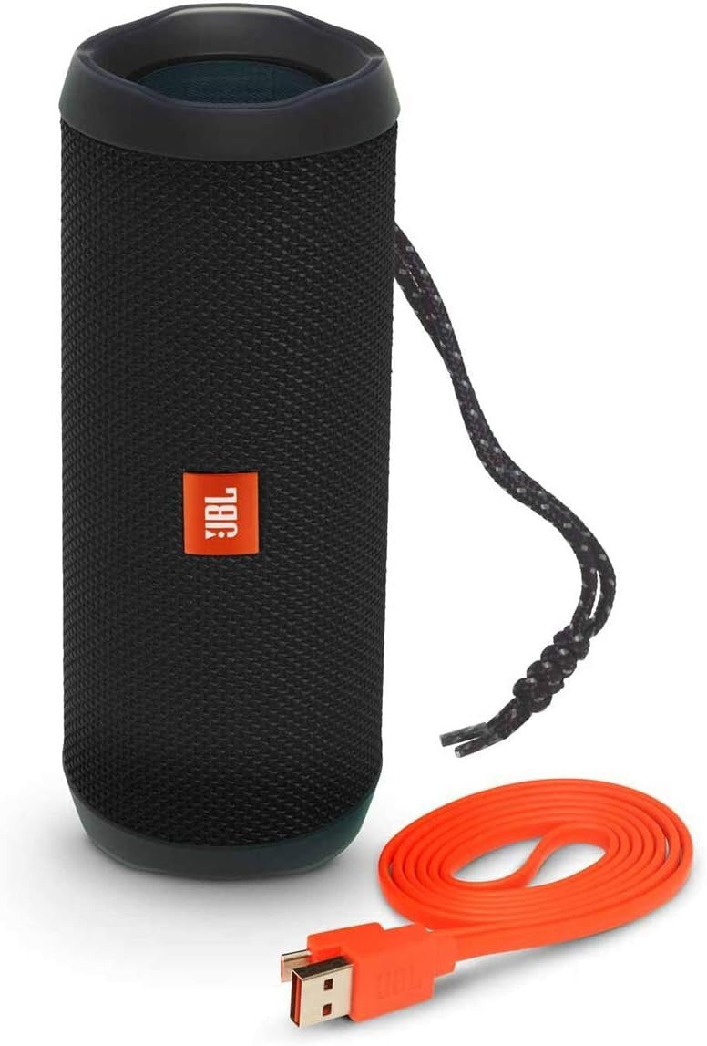 JBL Flip 4 Black Waterproof Portable Bluetooth Speaker 12hr Battery Connect+