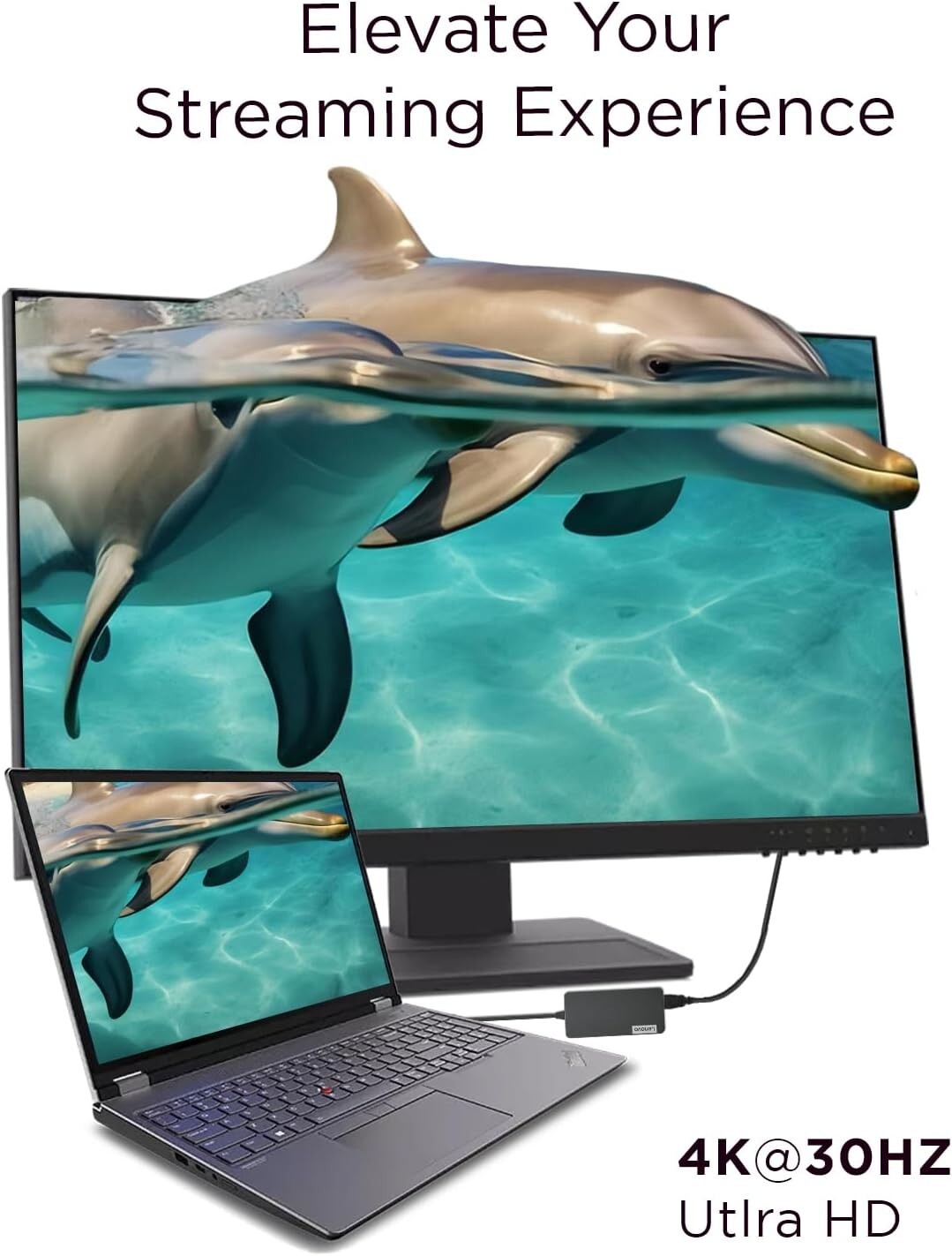 USB-C Lenovo 7in1 Hub Computer Networking Laptop Accessory 8