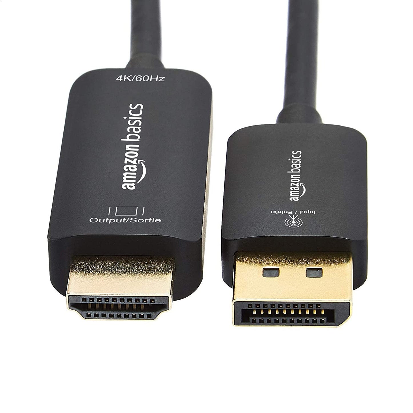 Amazon Basics 3ft DP to HDMI Cable – 1080p/4K@60Hz, Uni-Directional, Black