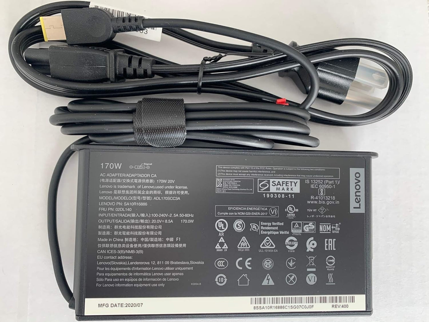 Lenovo ADL135SDC3A 135W Slim Tip AC Adapter for Lenovo ThinkPad P1 20MD