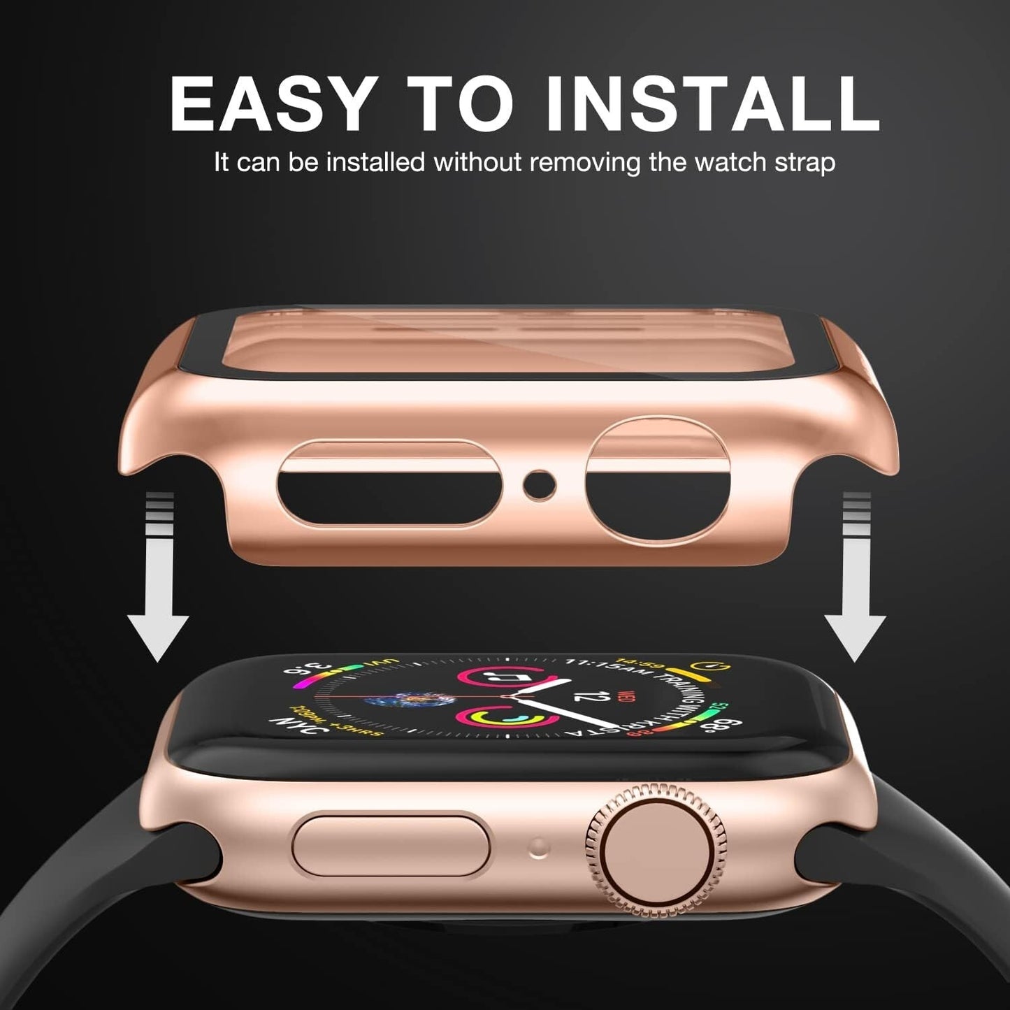 Comp w Apple Watch Series 9 Series 8 Series 7 41mm w Builtin Tempered