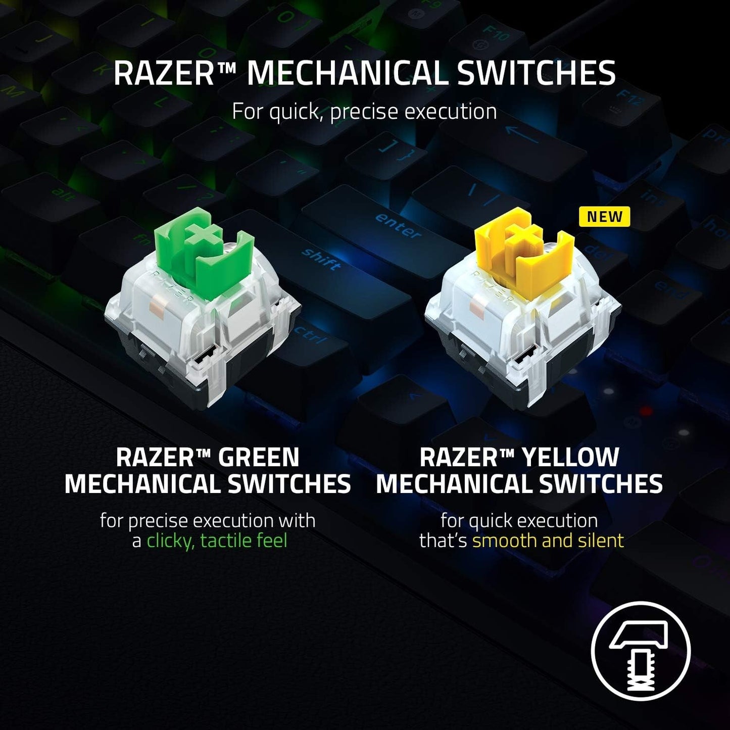 RGB Razer BlackWidow V3 Wired Gaming Mechanical Green Switch Keyboard