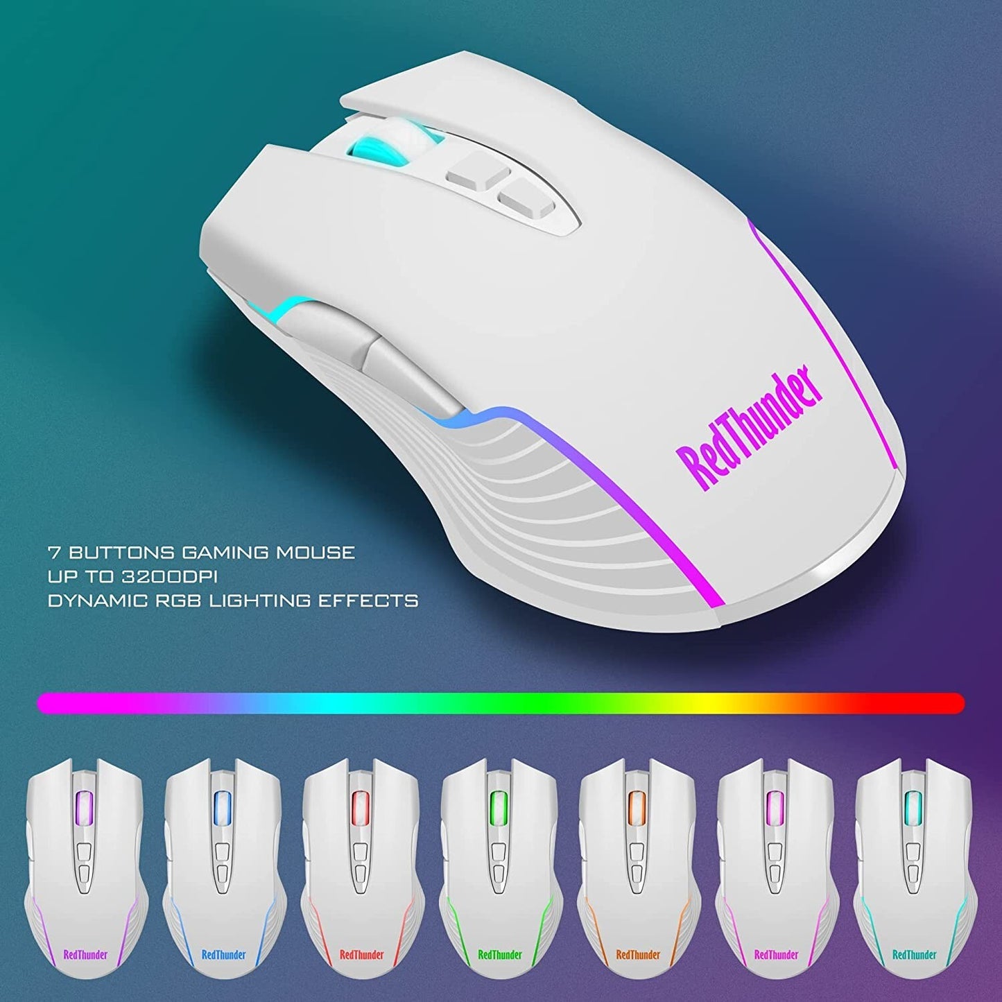 K10 LED RedThunder Wireless Gaming Keyboard Mouse Combo Backlit Rechargeabl