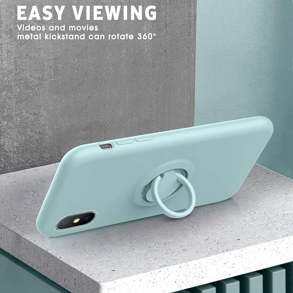 Vooii iPhone Xs Max w Kickstand Baby Grade Liquid Silicone 10ft Drop