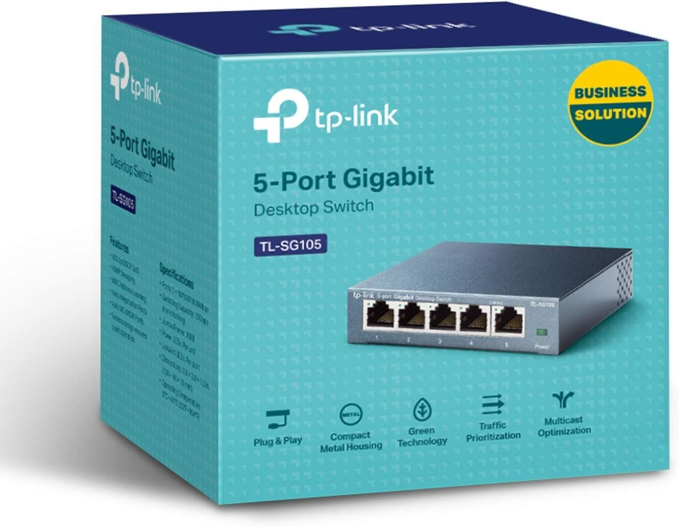 TP-Link TL-SG105 5 Port Gigabit Unmanaged Ethernet Switch Network Hub