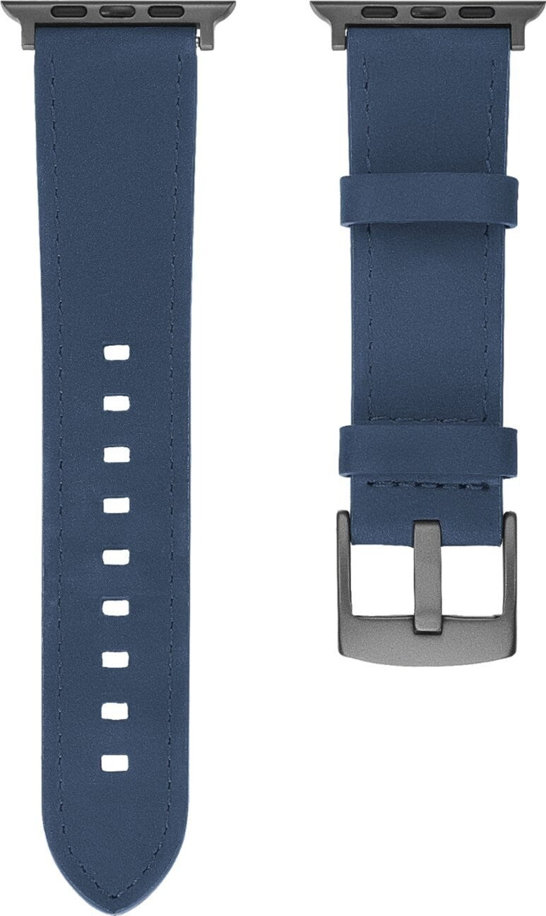 PT-AWB44NVSG Platinum Genuine Leather Band 42mm 44mm Navy
