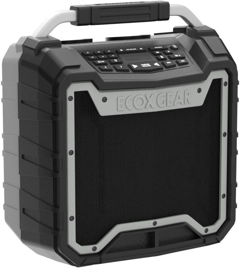ECOXGEAR EcoTrek 100W Rugged Waterproof Bluetooth Speaker & PA System Gray