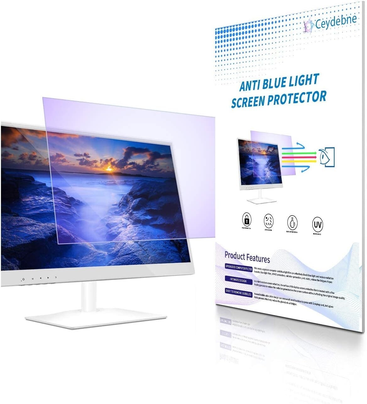 238 Inch Anti Blue Light Screen Protector Widescreen Monitor Monitor Scre