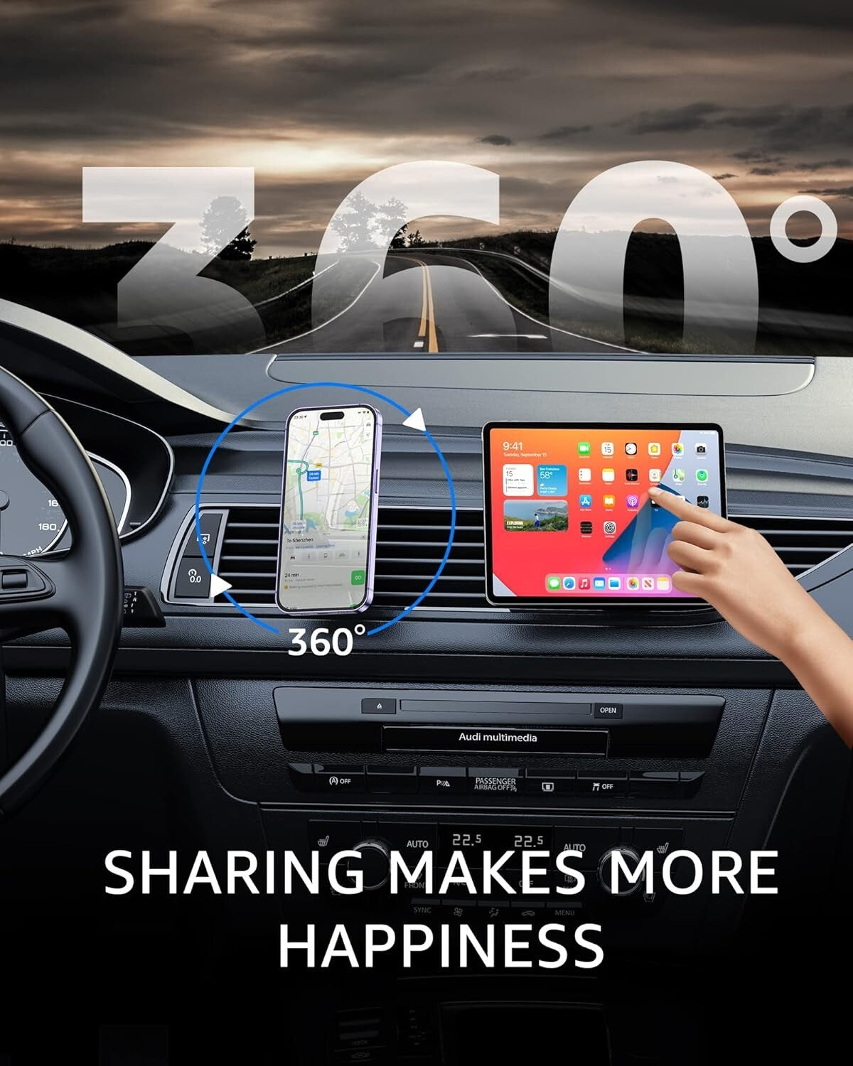 360 ORIbox Magnetic Phone Holder Car Strongest Adjustable iPhone 14