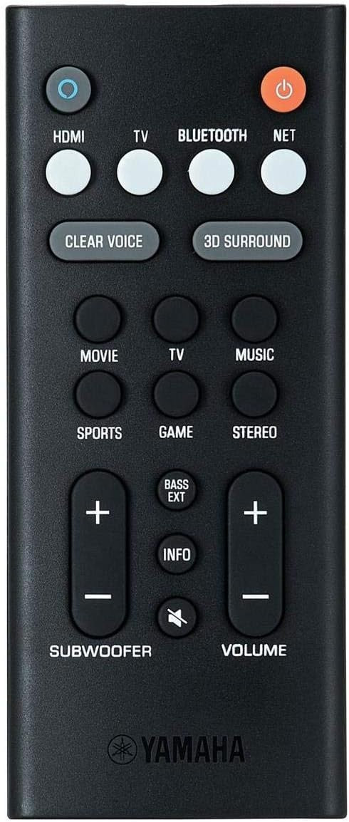 ATS-1090 Yamaha 35in Wide Soundbar Dual inBar Subwoofers Black