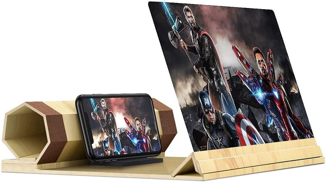 Dizaul M5 12 Screen Magnifier Foldable Phone Stand w 3D Magnifier Projector