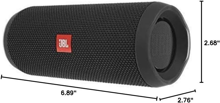 JBL Flip 4 Black Waterproof Portable Bluetooth Speaker 12hr Battery Connect+