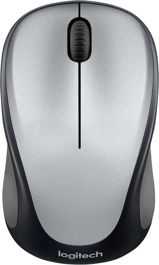 Logitech M317 Wireless Mouse – USB Receiver, 1000 DPI – Light Steel