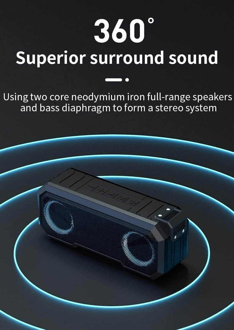 E-SHIDAI Portable Speaker Bluetooth Dual Speaker Music Player That can Play in