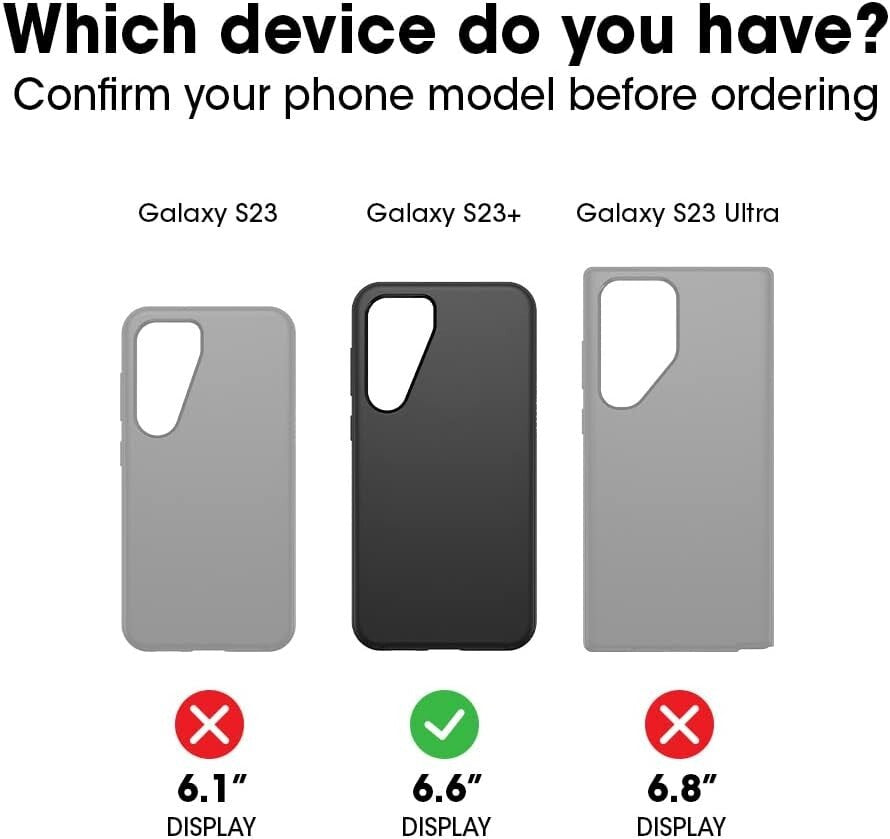 S23 CLEAR OtterBox Galaxy Symmetry Series Screen Camera Protection Edges