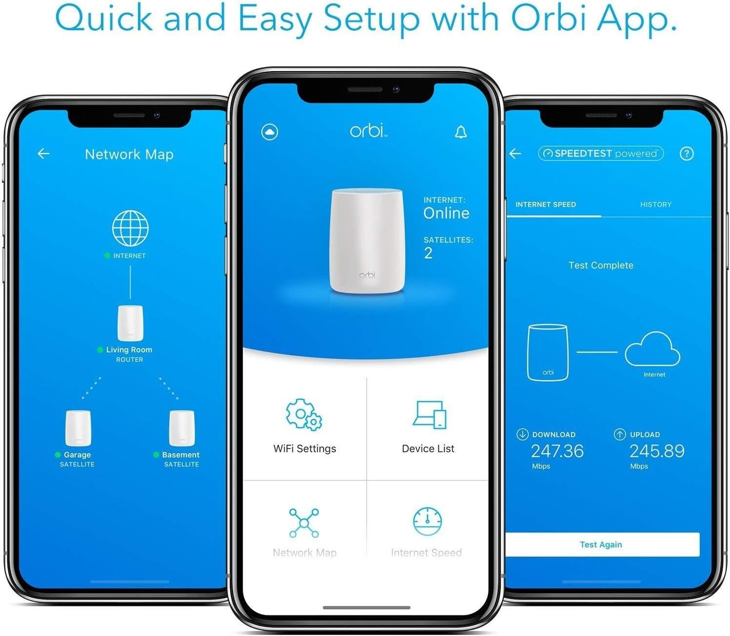 RBK53-100NAS AC3000 Netgear Orbi Whole Home Triband WiFi System
