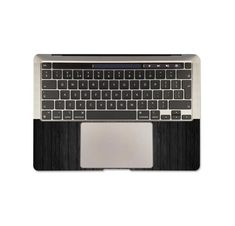 MightySkins Skin for MacBook Air 13.6" M2 2022 Black Wood Vinyl Decal Cover