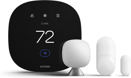 ecobee3 lite Smart Thermostat Whole Home Sensors BlackWhite