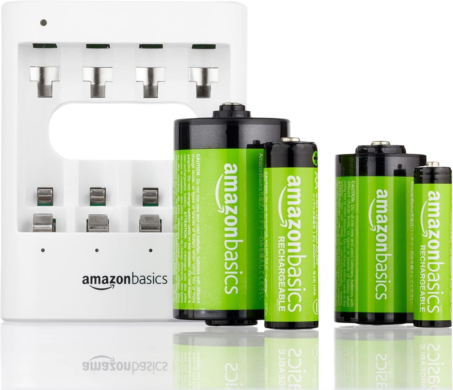 Amazon Basics 4 Pack Rechargeable Batteries AA NiMH HighCapacity 2400mAh