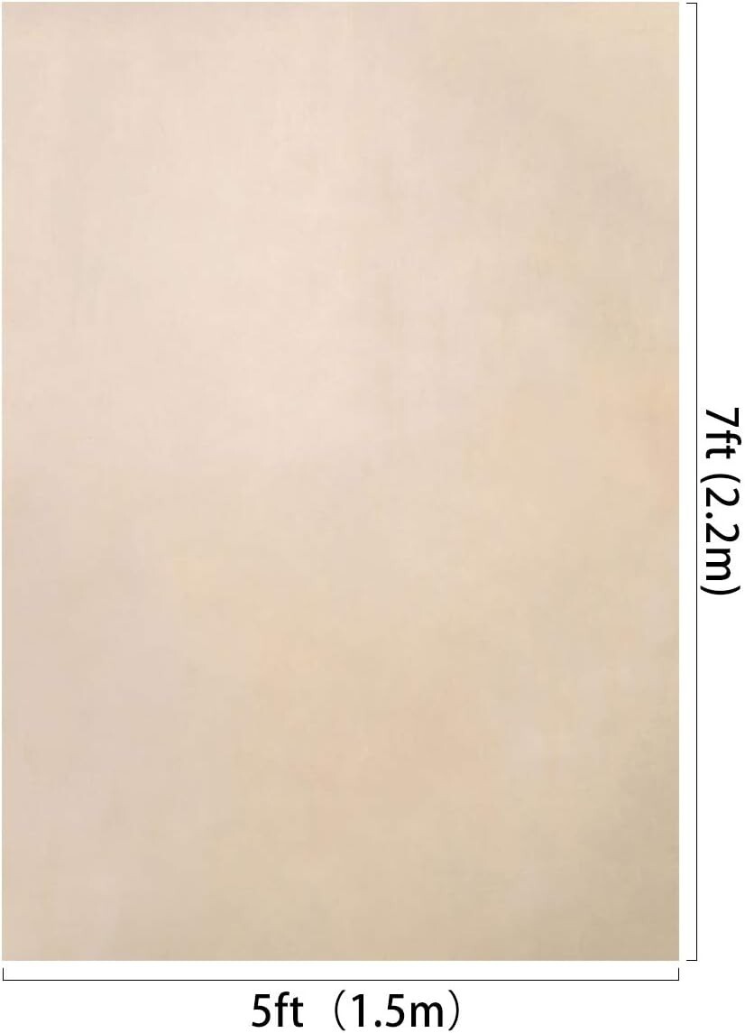 5x7ft Light Beige w Pink Portrait Photo Backdrop Nude Background Photo Booth