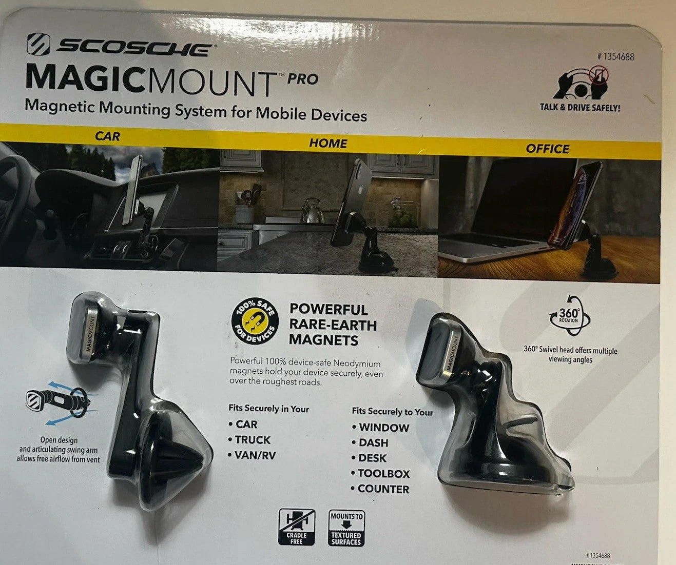 Scosche Magic Mount Pro Magnetic Mounting System 2 pack MM2VP2WDSR-CP0