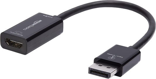 Amazon Basics DisplayPort to HDMI Adapter 4K@60Hz – Not for USB, Black