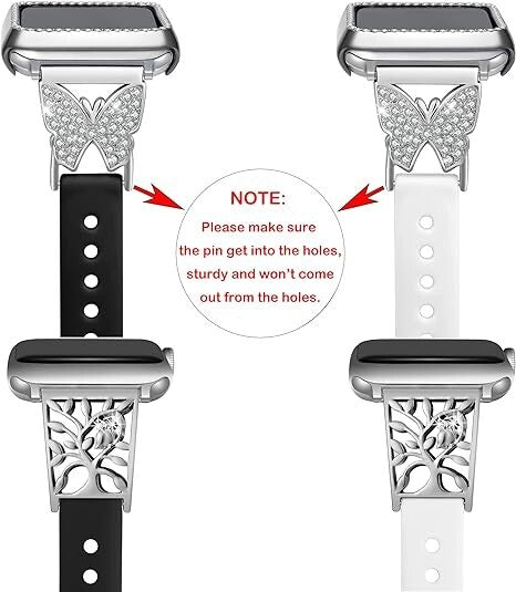 Love Lies Within 4 Metal Charms w Connectors Top Grain Leather Band Compatible