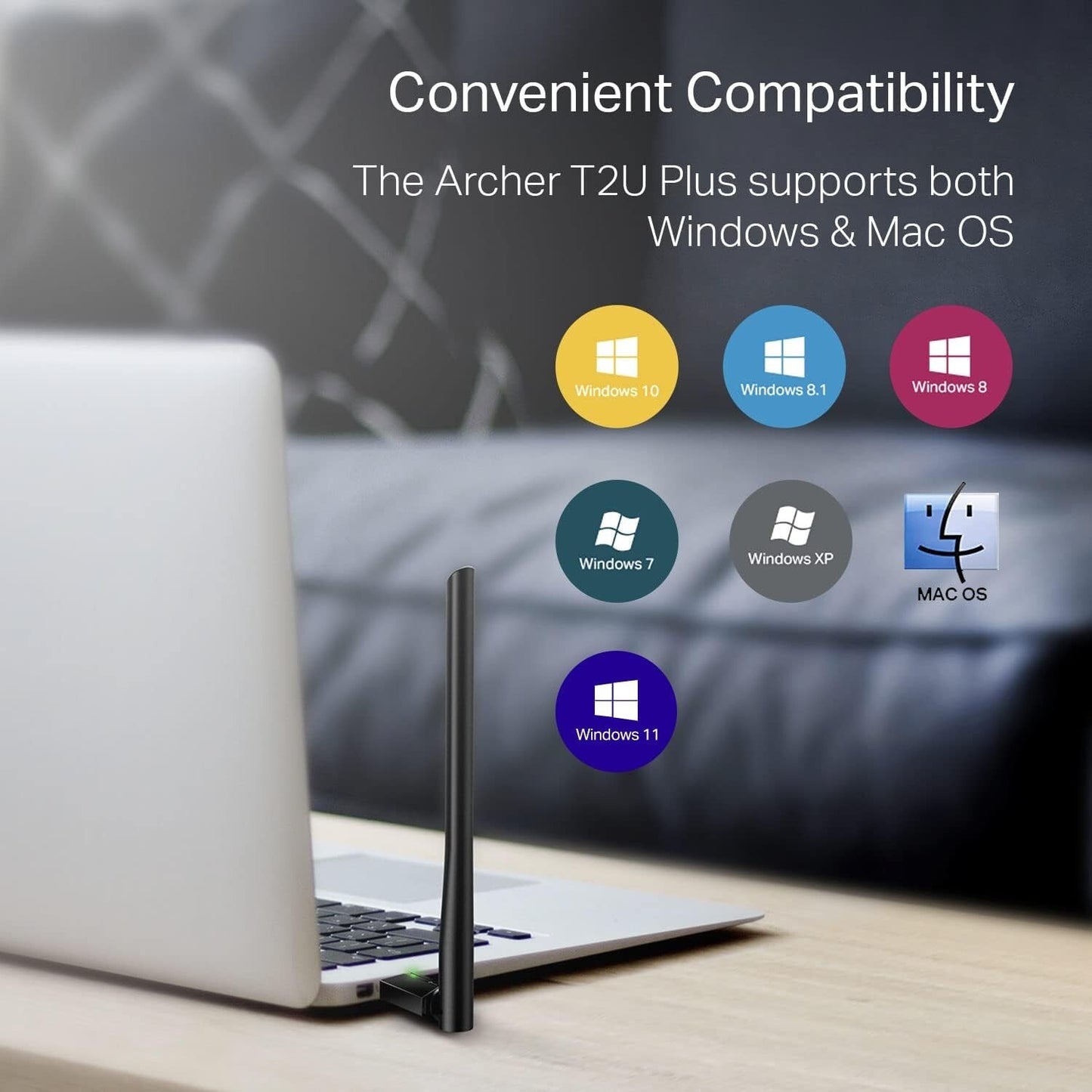 TP-Link AC600 USB WiFi Adapter PC Archer Plus Wireless Net Adapter