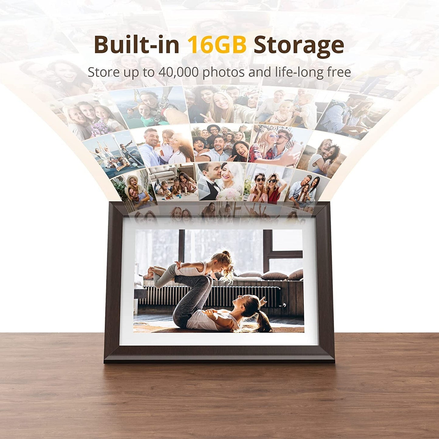 IPS 16GB Dragon Touch Digital Picture Frame 10 Touch Screen HD Display Storage