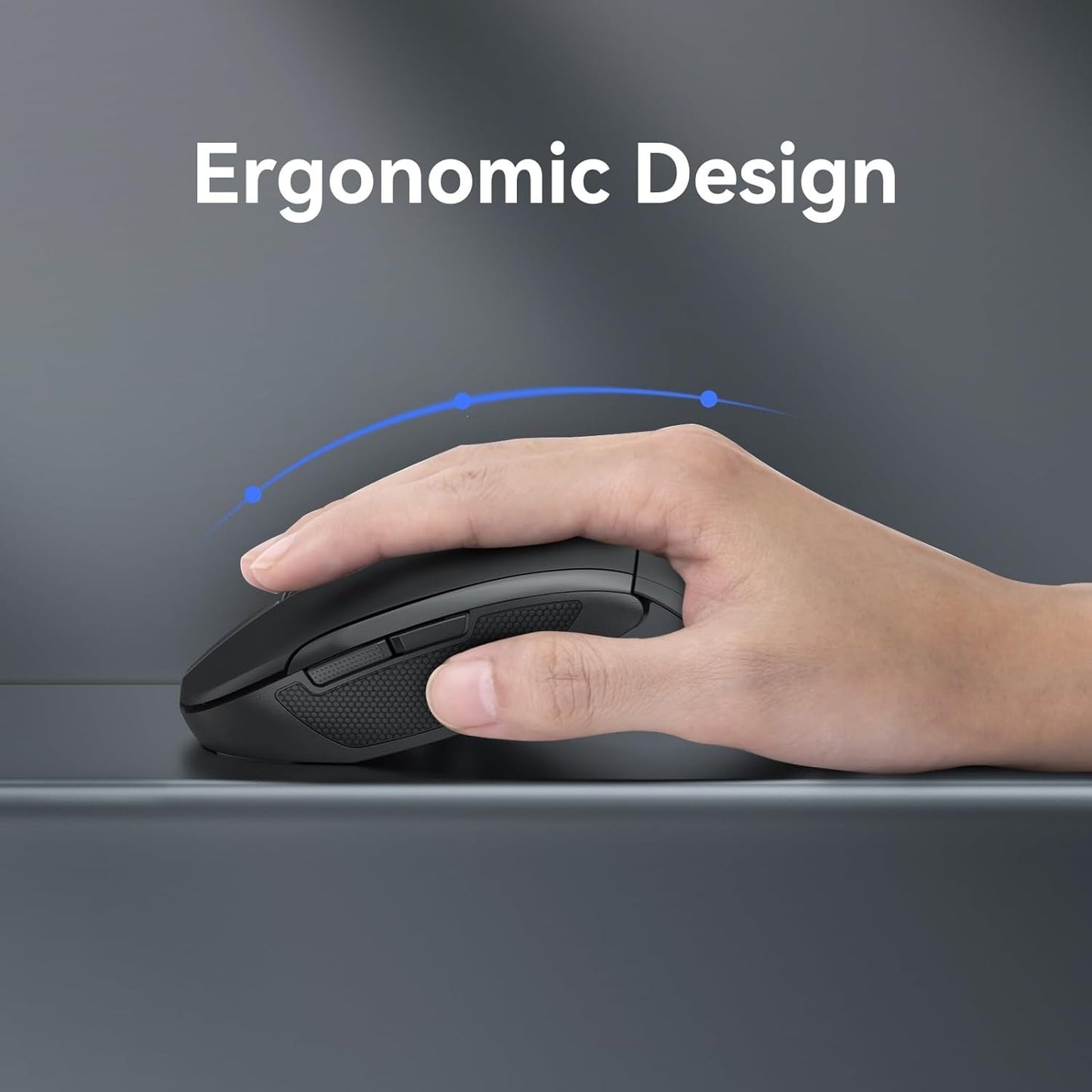 TTECKNET Folding Wireless Travel Mouse – 3 DPI, 2.4G, Portable, 2-Year Battery