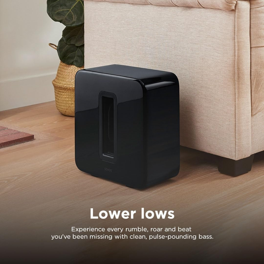 Sonos Sub Wireless Subwoofer Rich Powerful Bass Gen 3 SUBG3US1BLK  (Black )