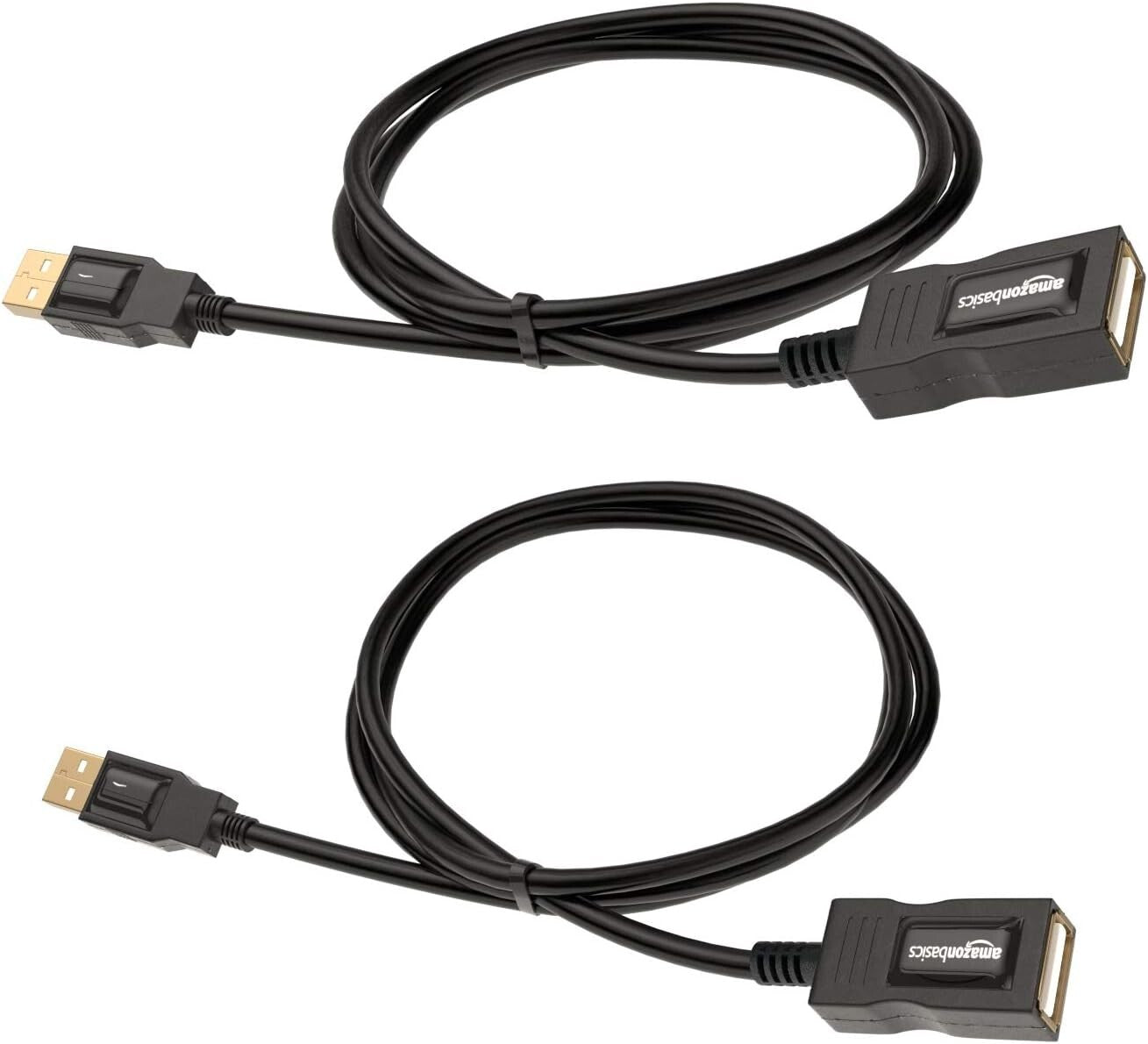 USB BLACK Amazon Basics Extension Cable 20 A Male to Female Adapter Cord 33f