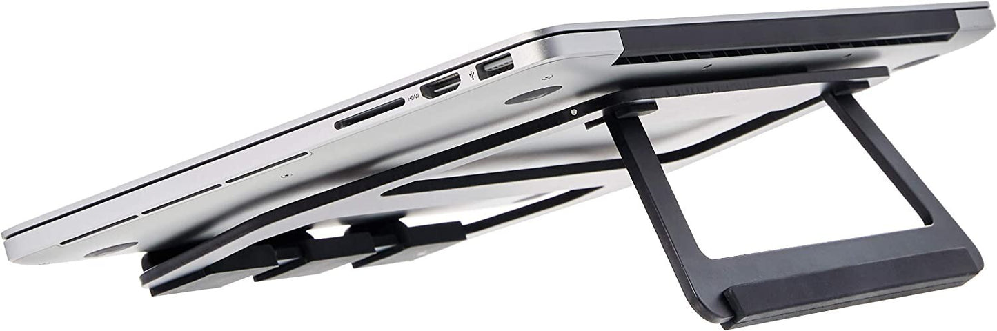 Amazon Basics Aluminum Portable Foldable Laptop Stand up to 13 Black