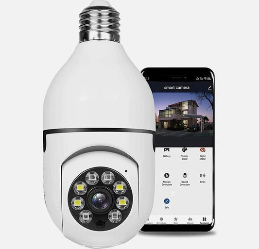 360 PTZ Wireless Light Socket Bulb Wifi Camera Degree Home Camera Flood
