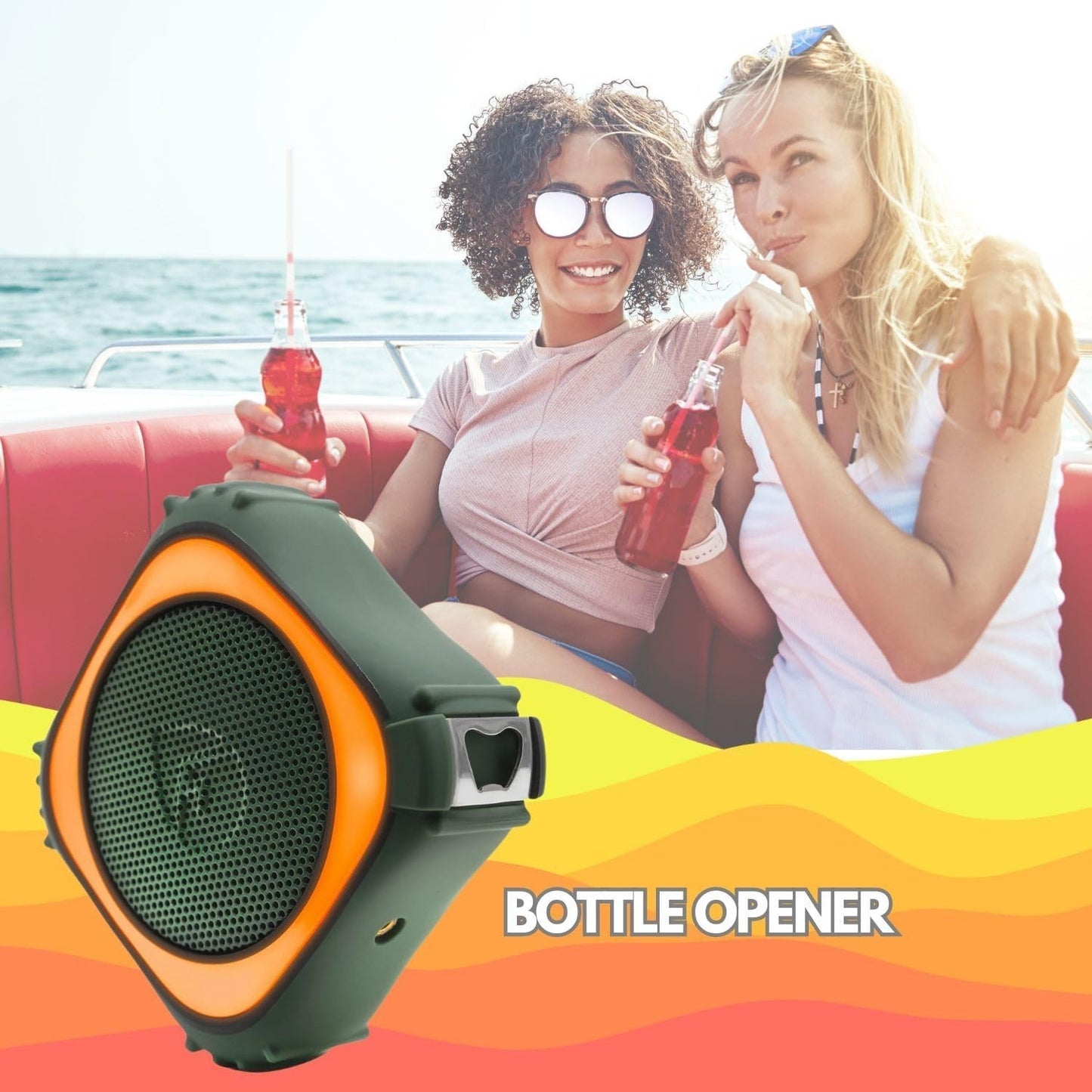 ECOXGEAR EcoEdge Pro Bluetooth Speakers - Large Bass Enhancing Passive Woofer