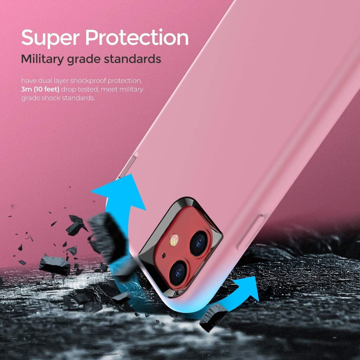 ORIbox iPhone 11 Pro Max Pink 10 FT Military Grade Drop Protection