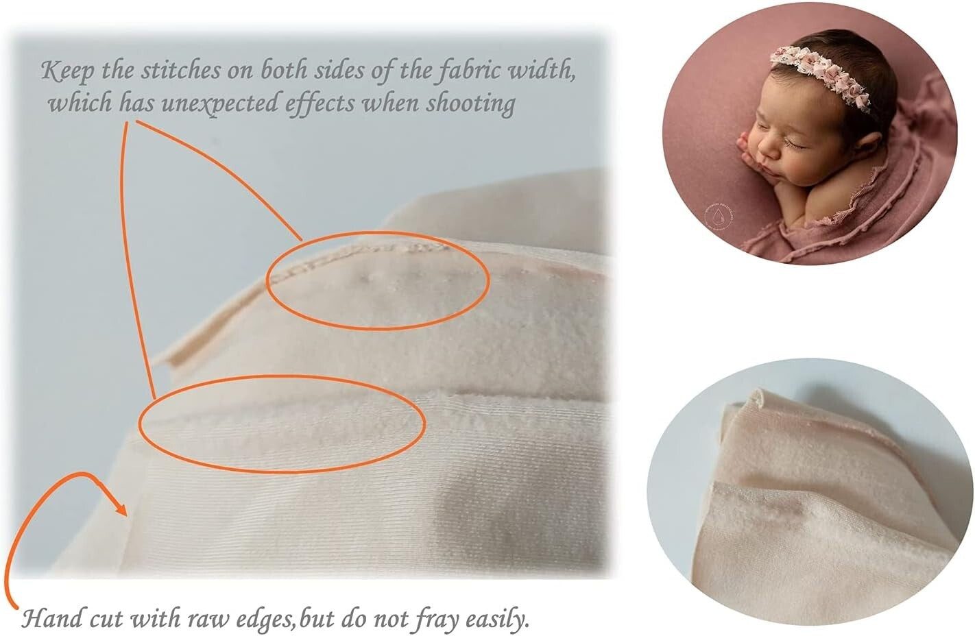 Honra Newborn Photography Wraps Baby Posing Props Stretch Fabric Professiona