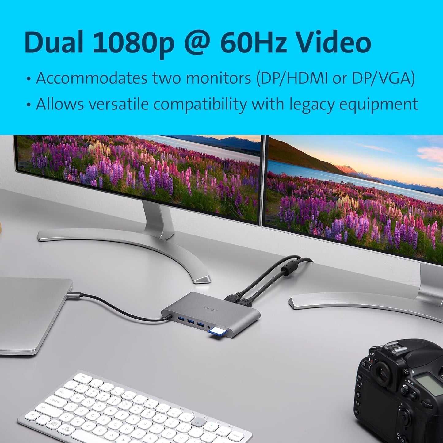UH1440P 10- Kensington in1 Hub SD Micro SD Card Readers