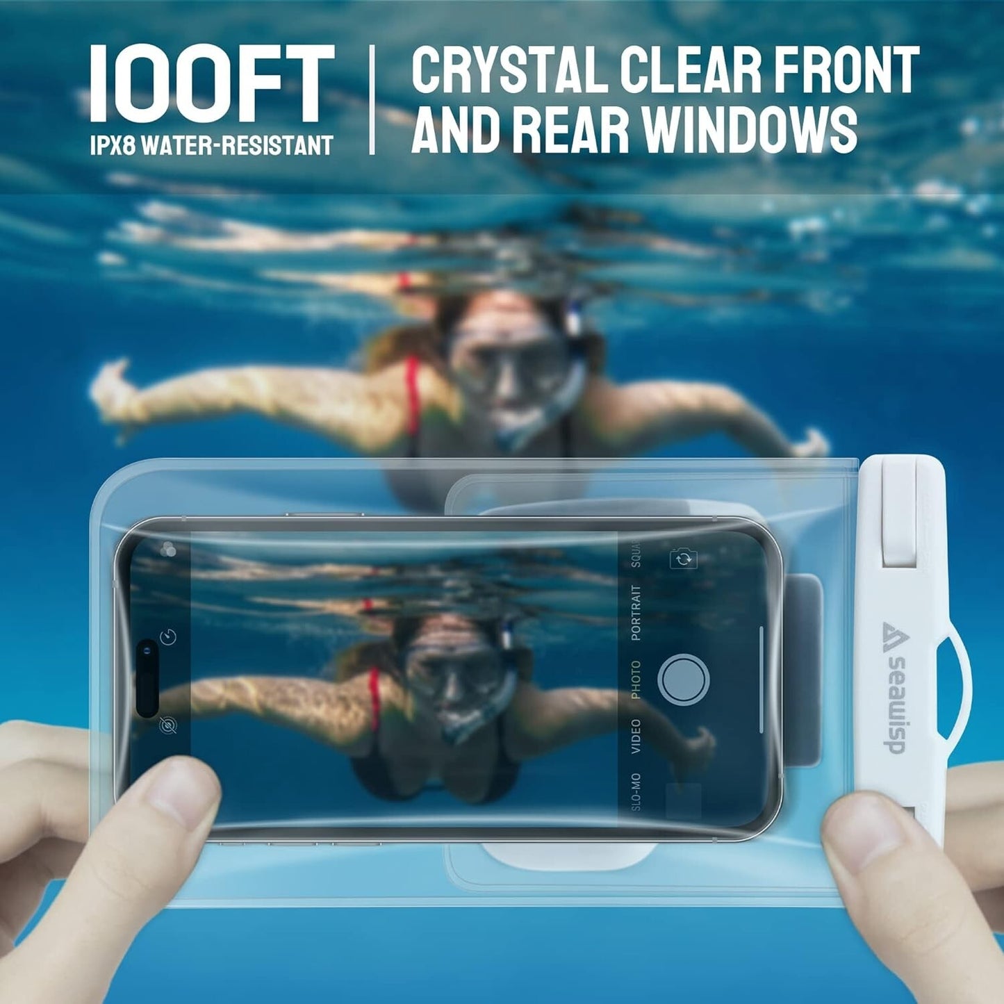 Seawisp Universal Waterproof Phone Pouch Double Space Clear
