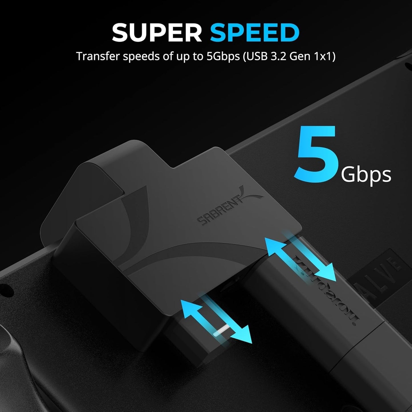 SABRENT USB Type-C 3-Port Gaming Hub for Steam 5Gbps USB 3.2, Dual USB-A HB-STDK