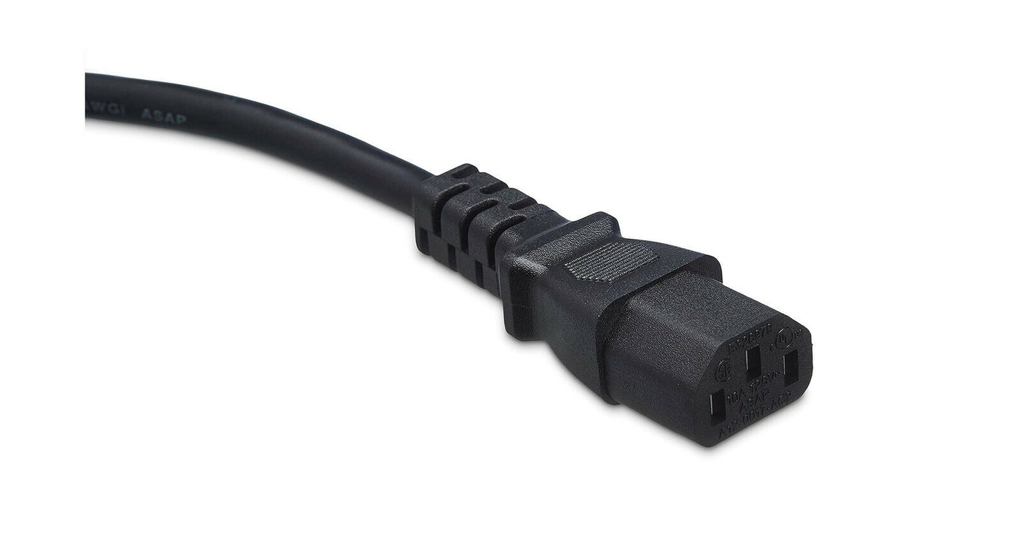 Amazon Basics Computer Monitor TV Replacement Power Cord 3Foot Black