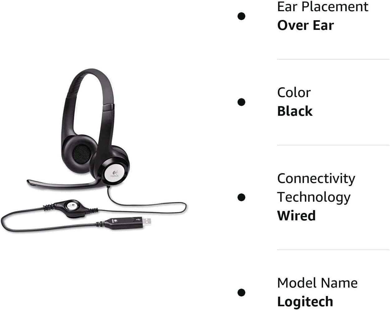 USB Logitech New Logitech h390 Headset w noisecanceling Microphone