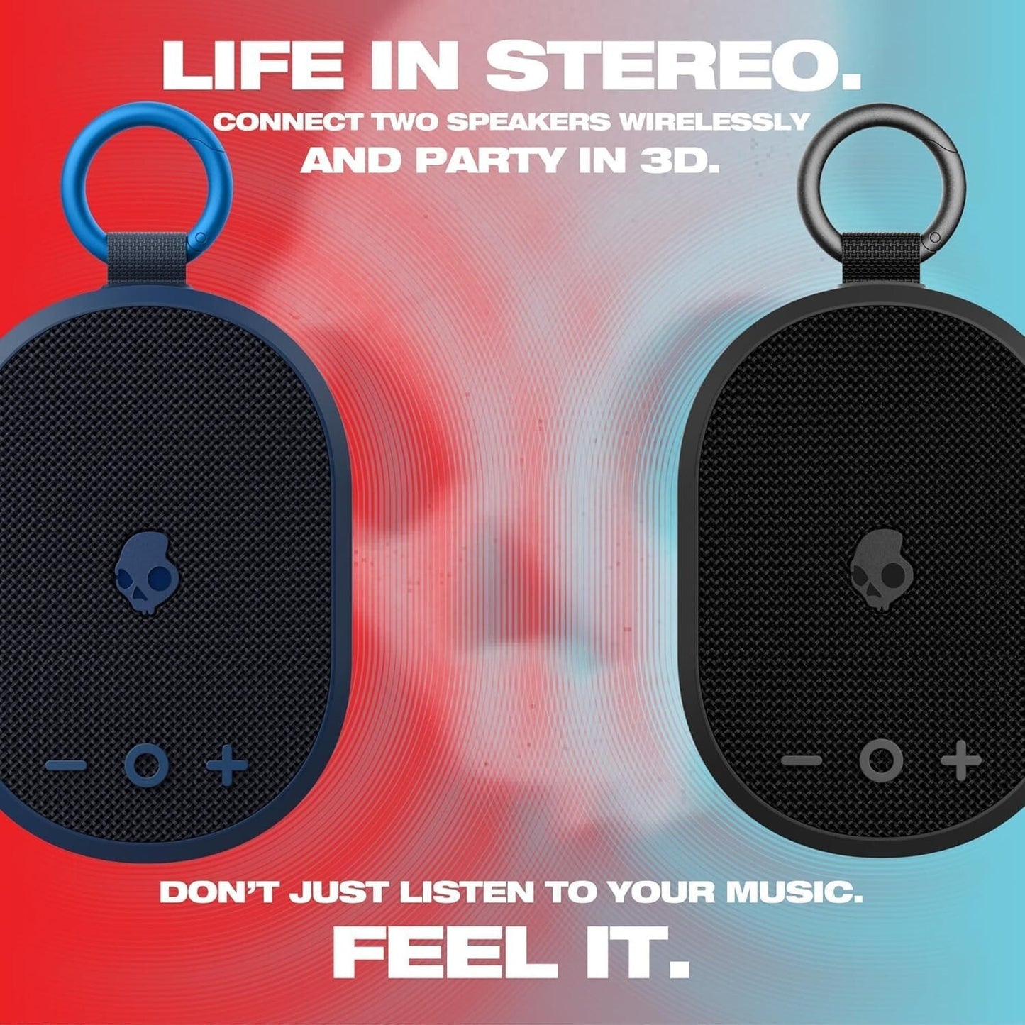 IPX7 Skullcandy Kilo Wireless Bluetooth Speaker Waterproof Mini Bluetooth Black
