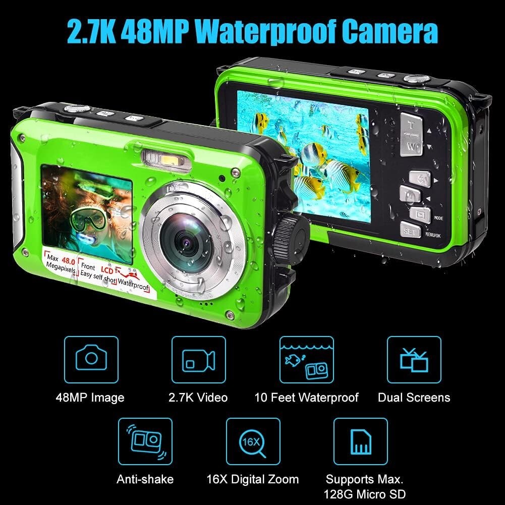 48MP S P Safe Perfect Underwater Camera Full HD 27K Waterproof Camera