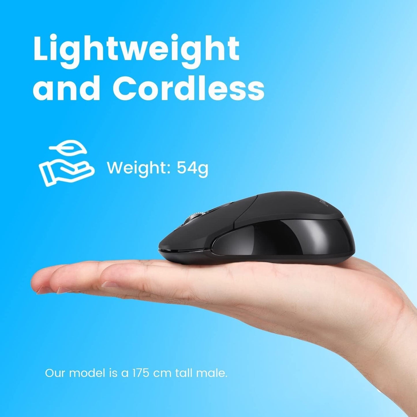 PERIMICE-802B Wireless Bluetooth Mouse Portable Design Windows iOSBlack